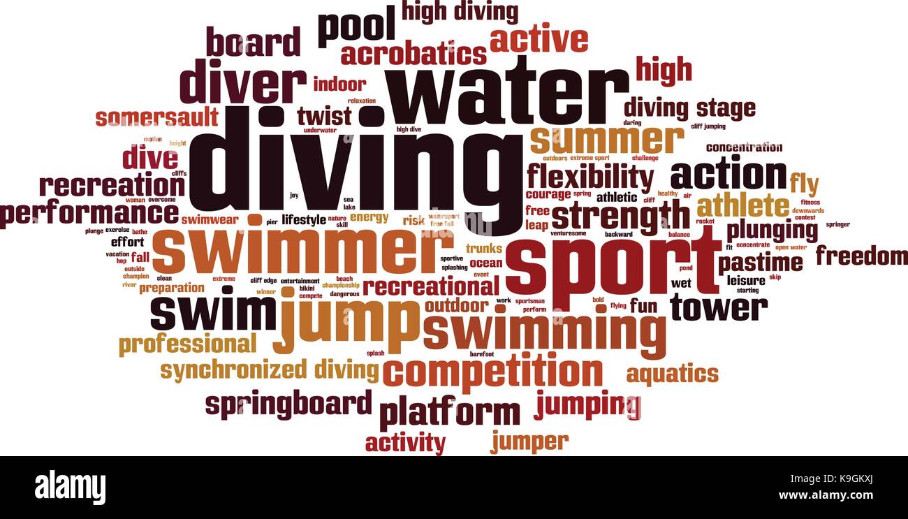 Diving word cloud concept. Vector illustration Stock Vector Image & Art