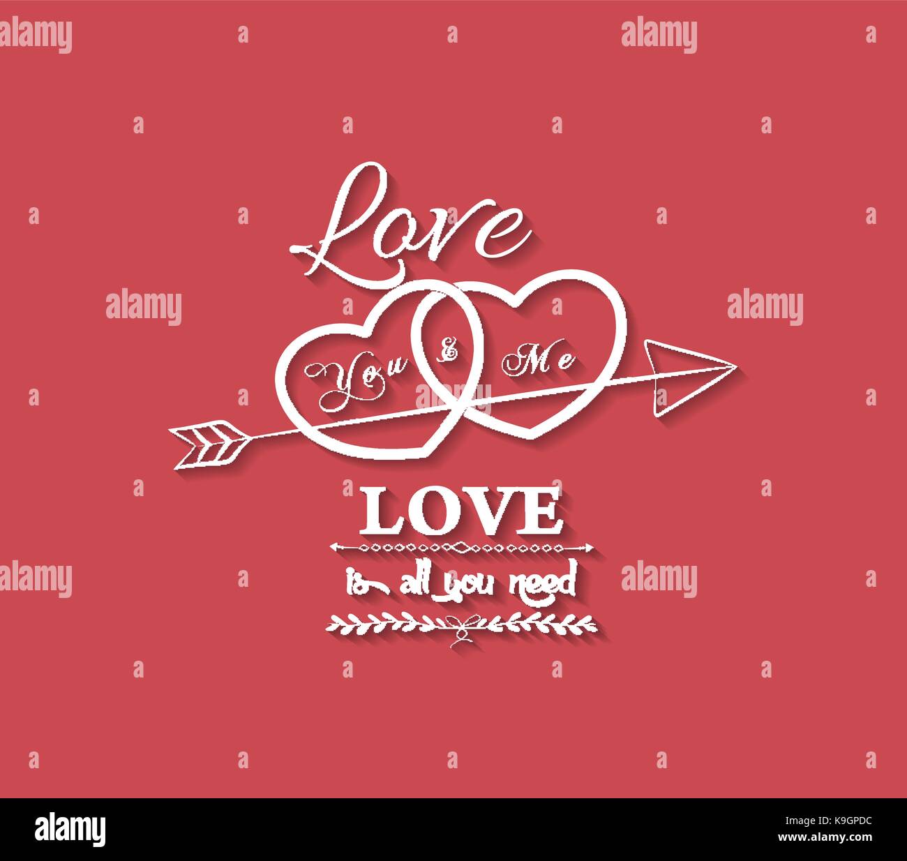 love is all you need with hearts Stock Vector Image & Art Alamy