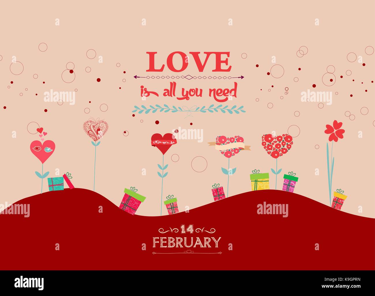 love heart background with trees heart Stock Vector Image & Art - Alamy
