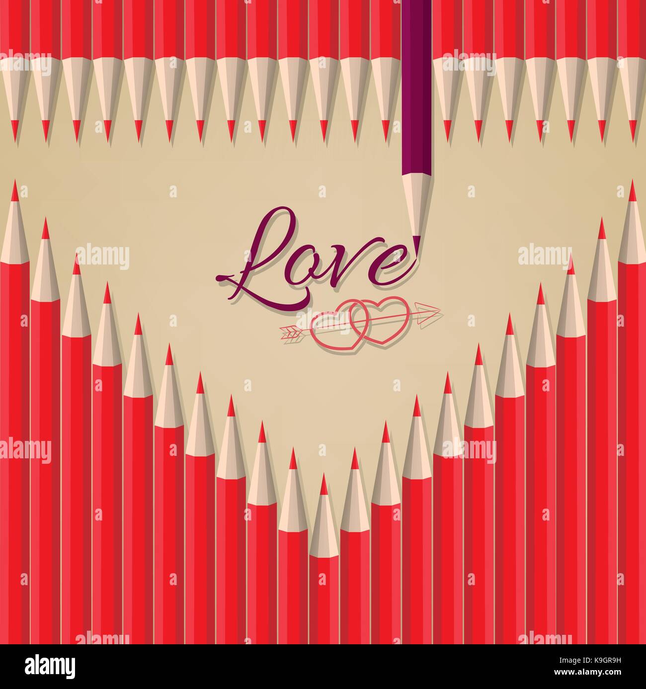 valentines day greeting card Stock Vector Image & Art - Alamy