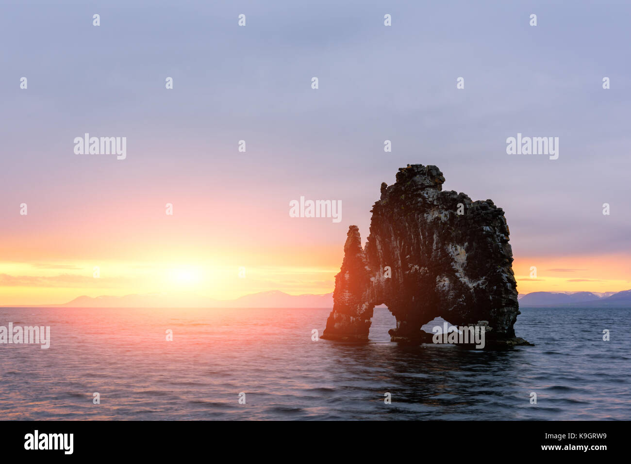 Basalt stack Hvitserkur Stock Photo - Alamy