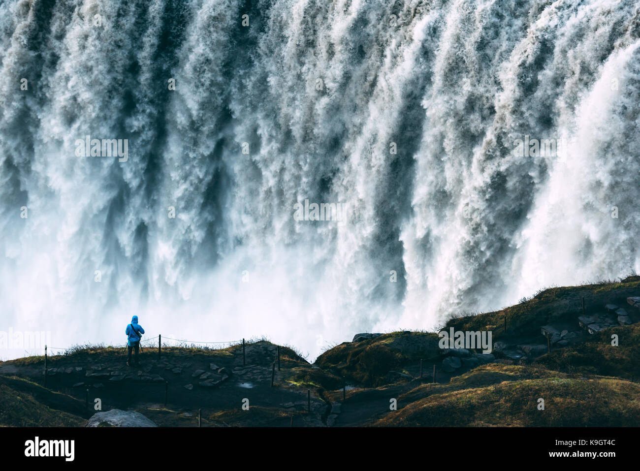Most powerful waterfall Dettifoss Stock Photo
