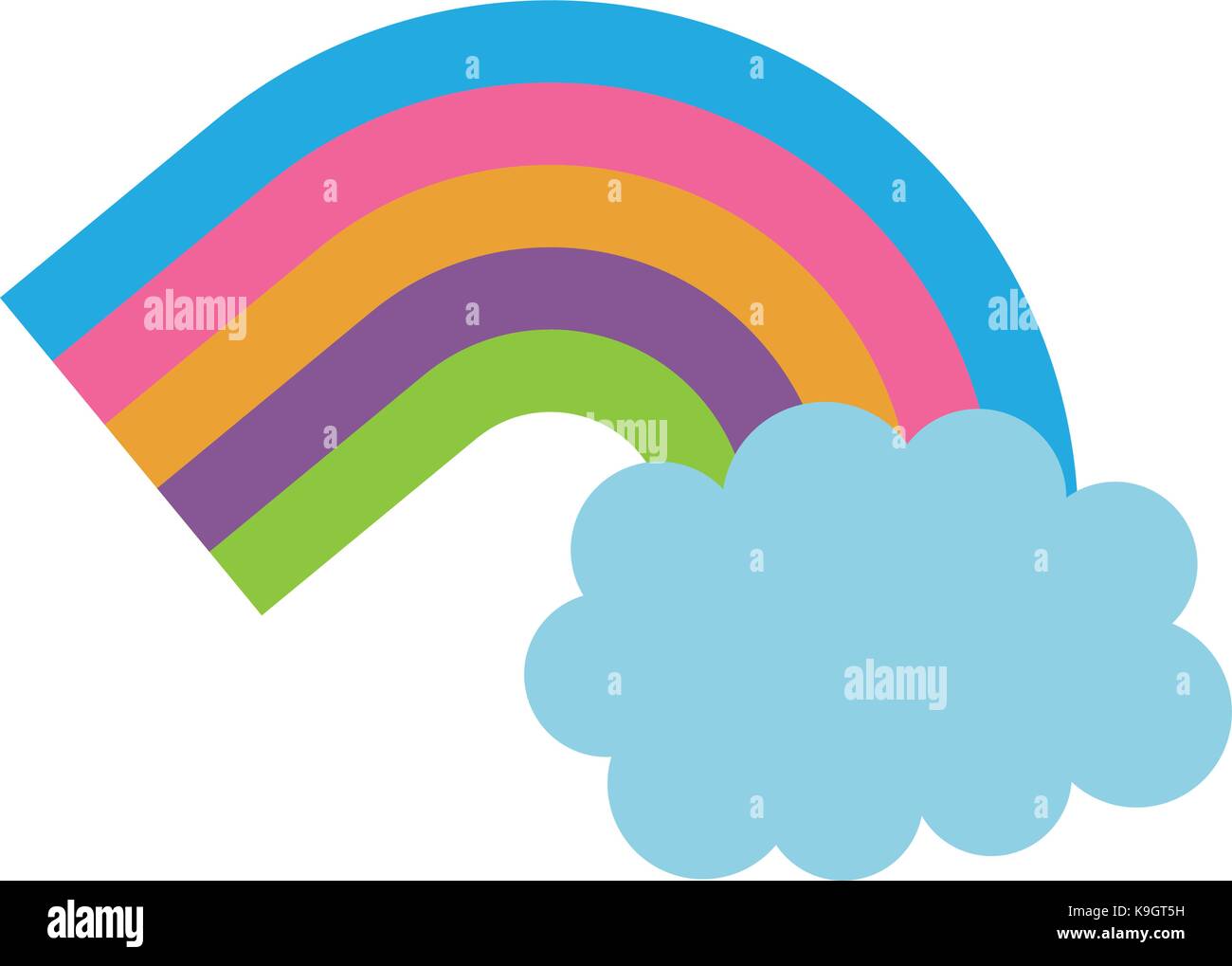 rainbow with clouds fantasy decoration dream Stock Vector Image & Art