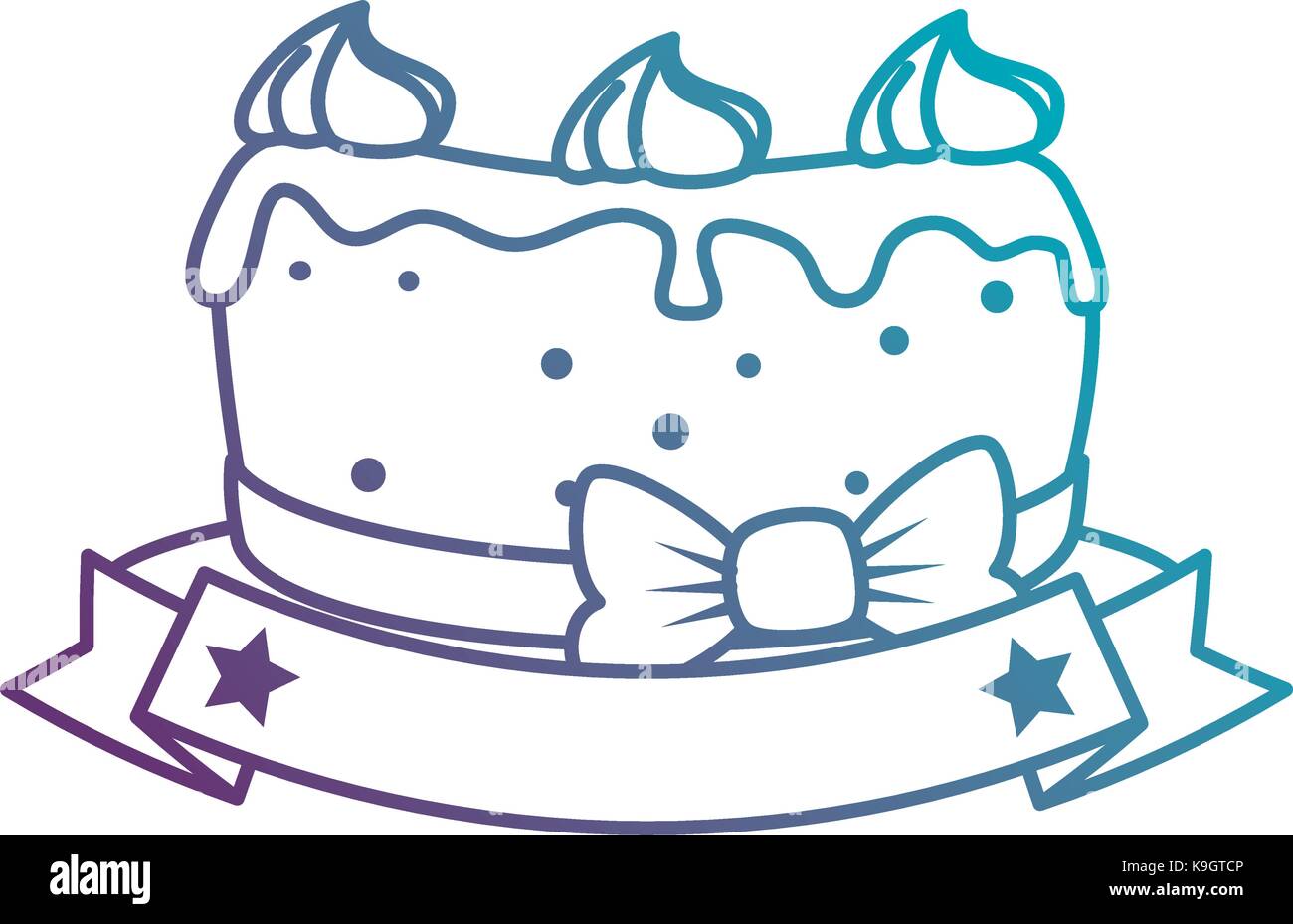 delicious cake with ribbon Stock Vector Image & Art - Alamy