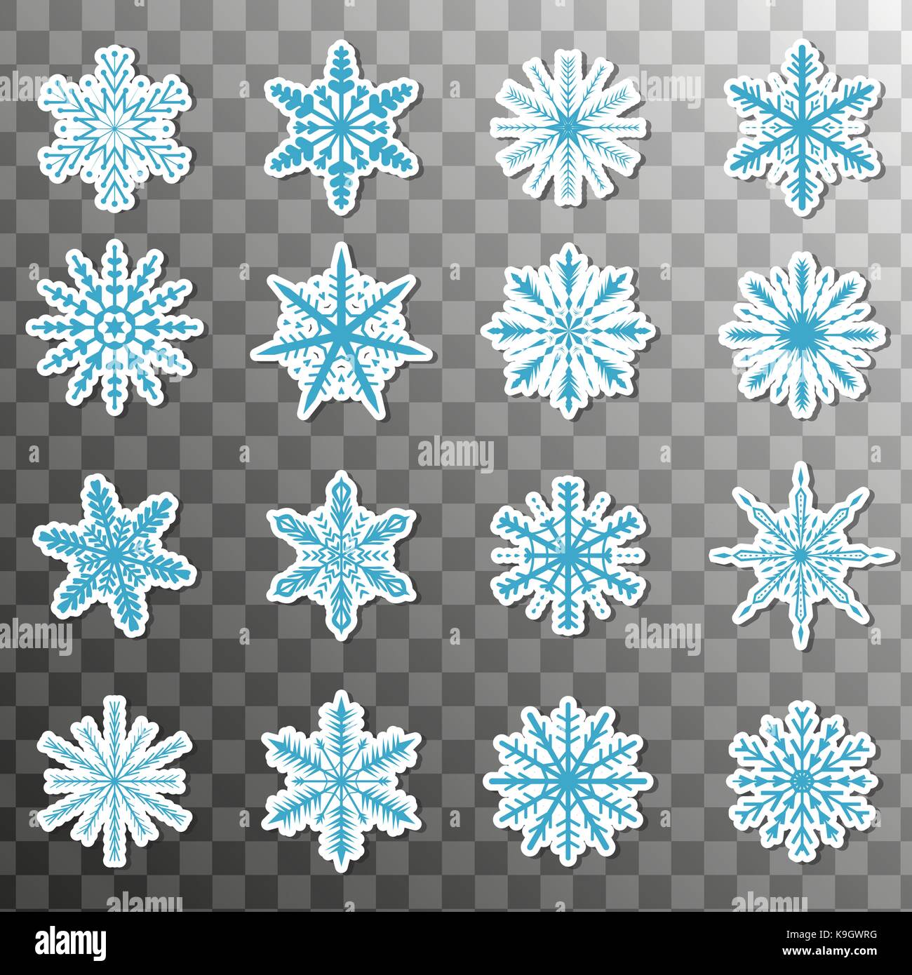 Snowflake Stickers Snow Stickers Winter Stickers Snowflakes