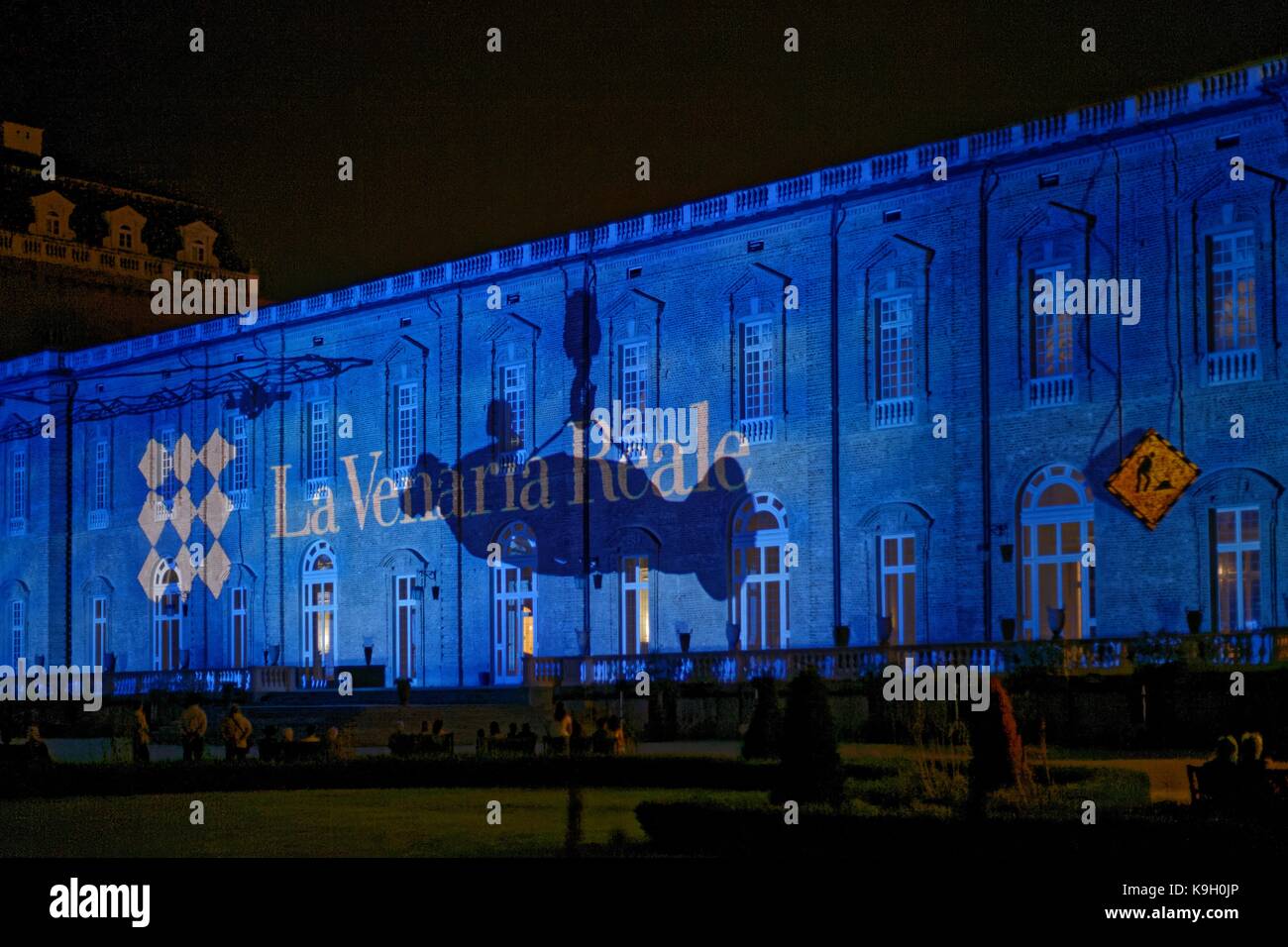 Wall mapping in Venaria Reale Royal - Wall Mapping In Venaria Reale Royal Palace Italy K9H0JP