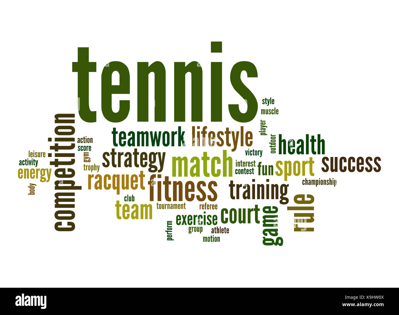 Tennis word cloud Stock Photo Alamy