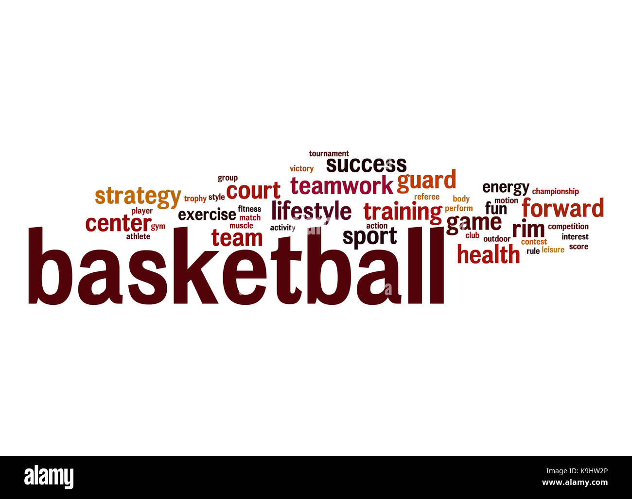 Basketball word cloud Stock Photo Alamy