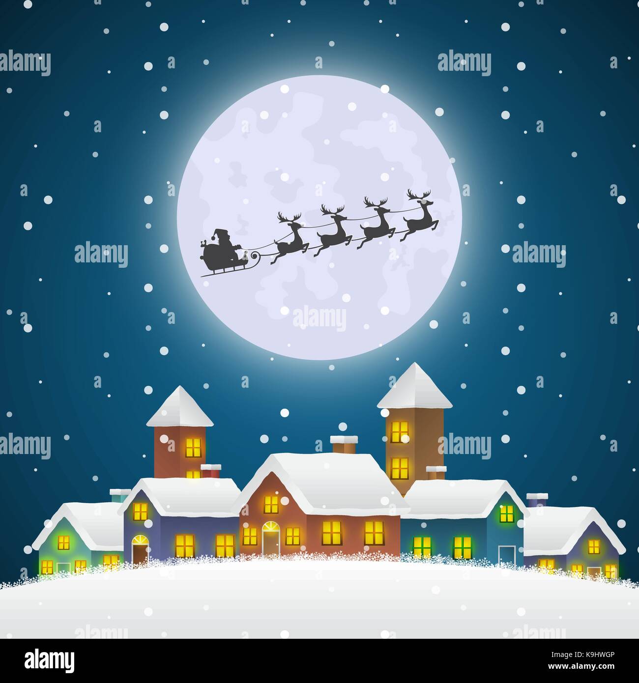 Christmas Village Flying Santa 