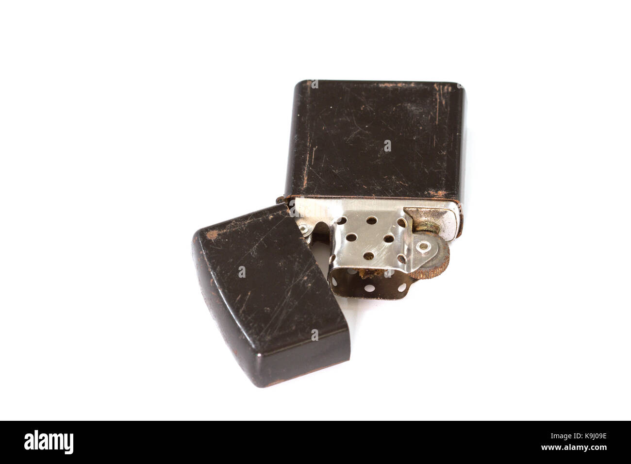 Old Cigarette lighter isolated on white background closeup Stock Photo Alamy