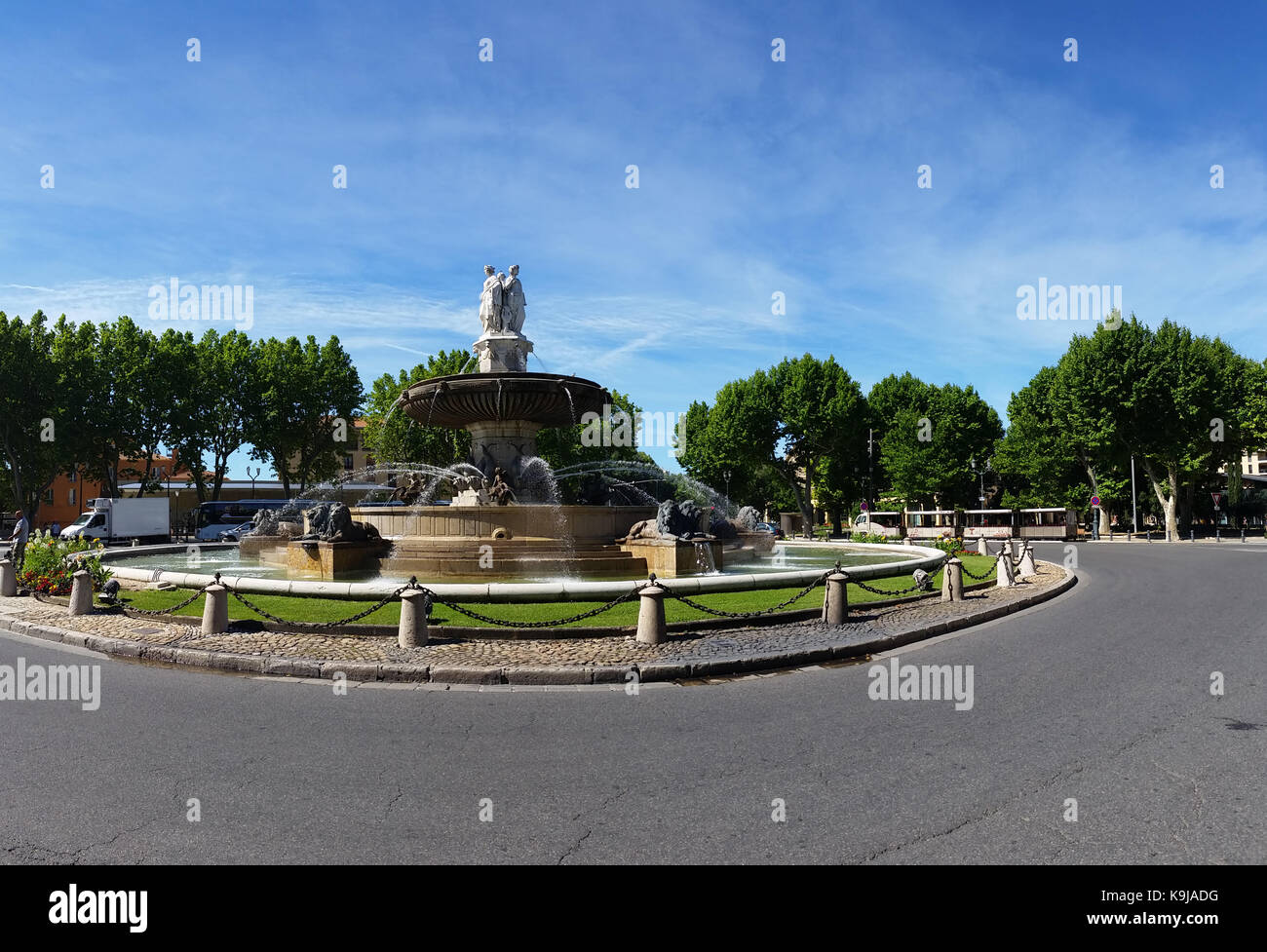 The Fontaine de la Rotonde is a historic fountain in AixenProvence, BouchesduRhone, France The Fontaine de la Rotonde is a historic fountain in AixenProvence, BouchesduRhone, France