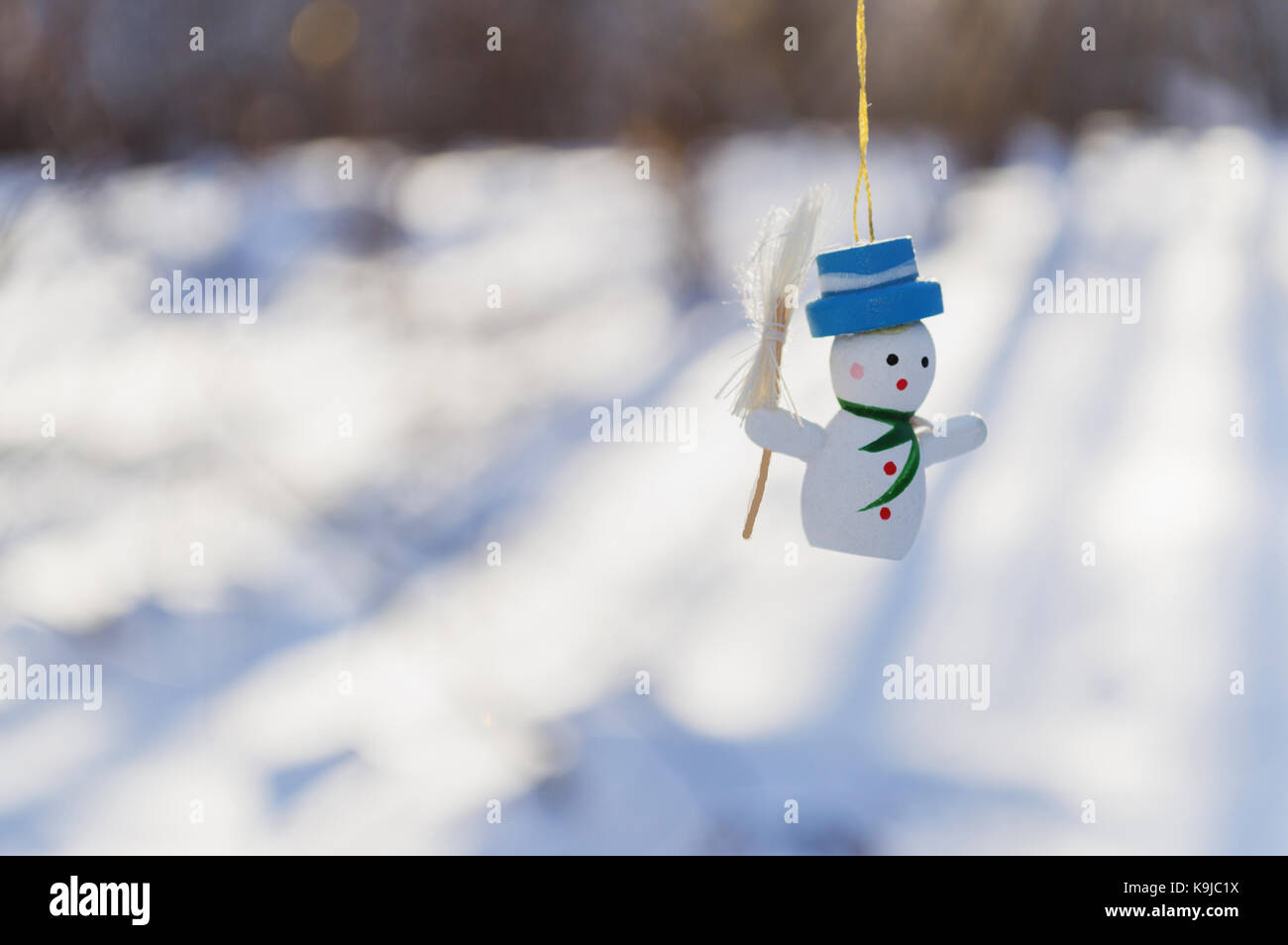wooden snowman toy Stock Photo - Alamy