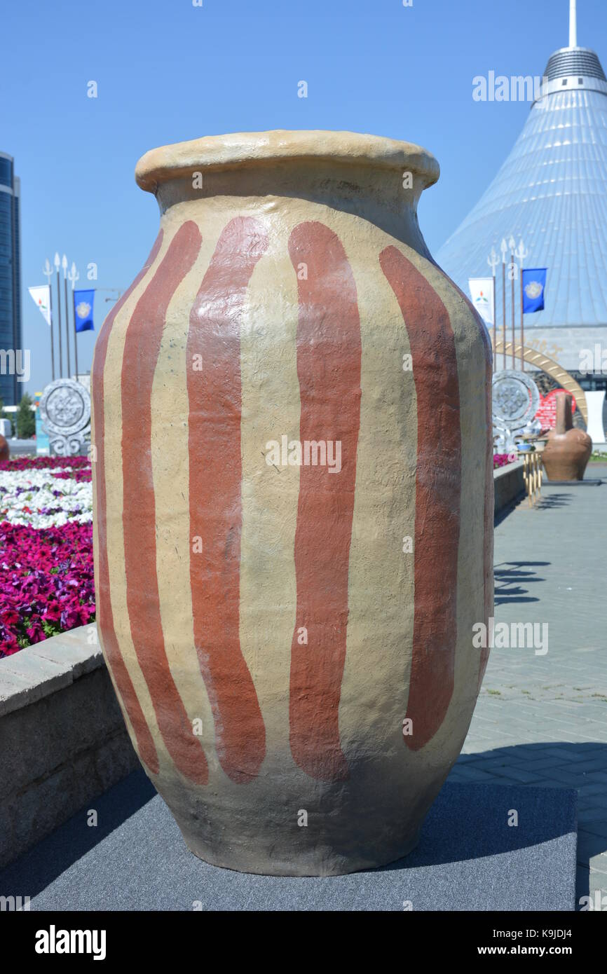 Astana, Kazakhstan - Exhibit in ethnic festival in summer 2017 Stock