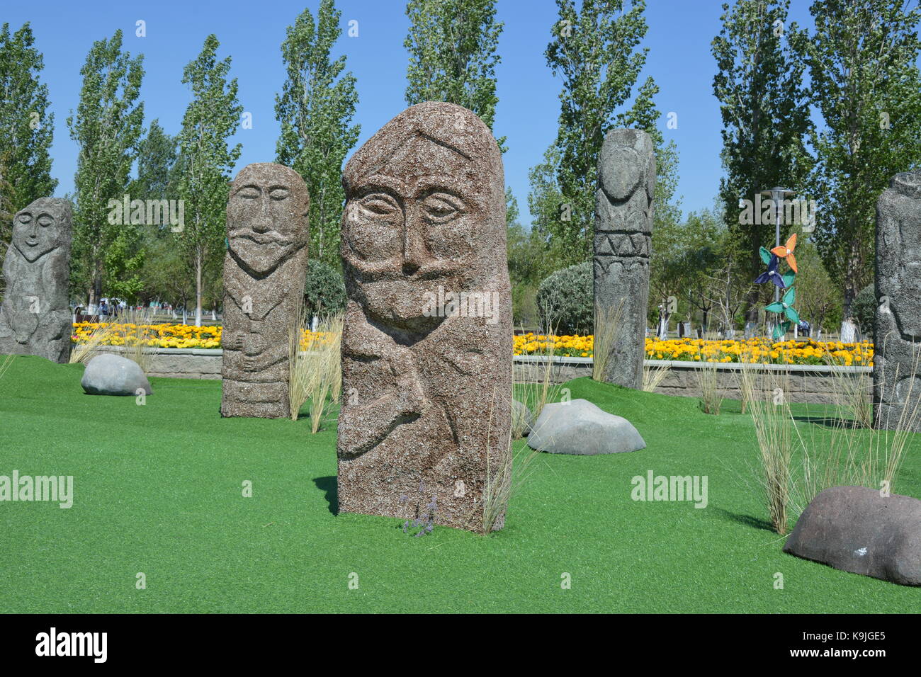 Astana, Kazakhstan - Exhibit in ethnic festival in summer 2017 Stock