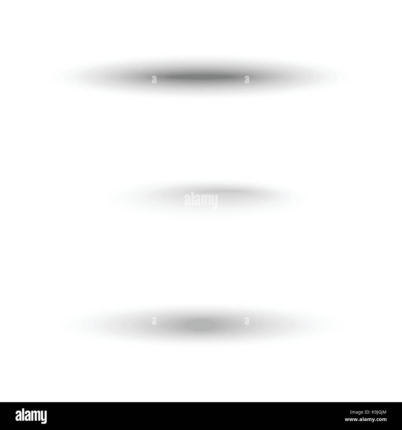 Transparent realistic shadow effect set, collection. Oval shadow for ...