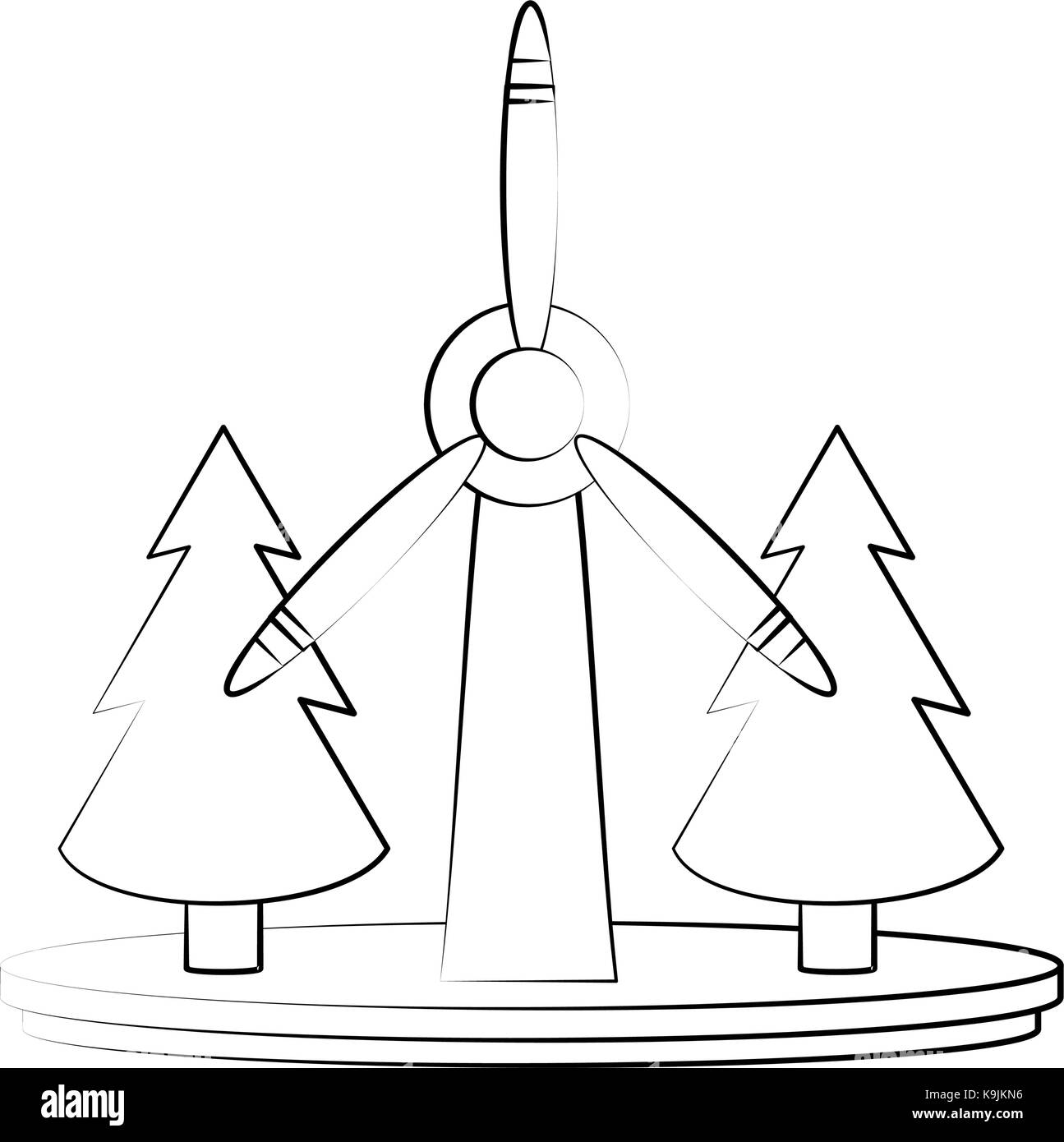 Wind turbines eolic energy Stock Vector Image & Art - Alamy