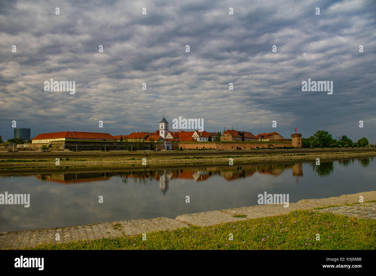 Tvrđa reflection, Osijek Stock Photo
