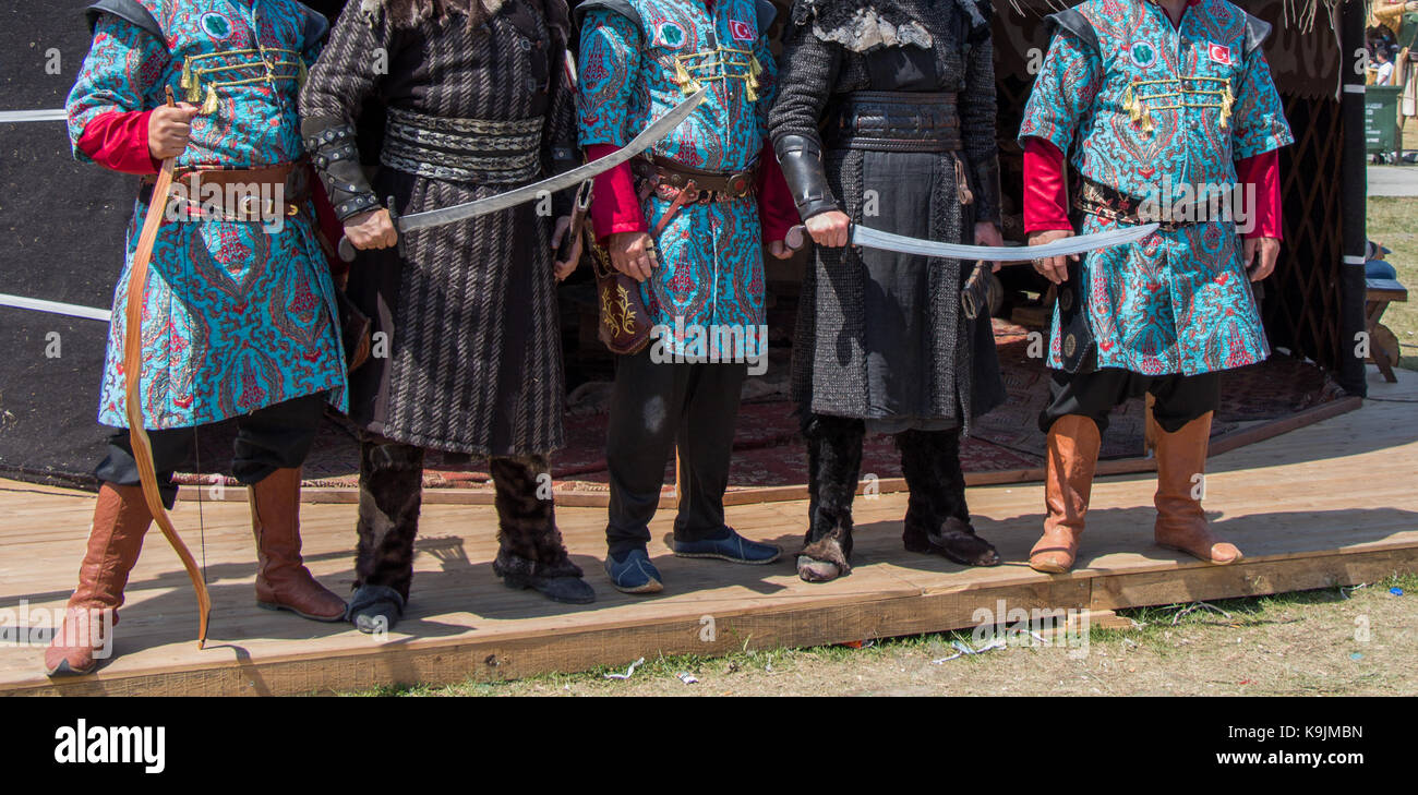 Turkish man and horseman ethnic clothes examples Stock Photo Alamy
