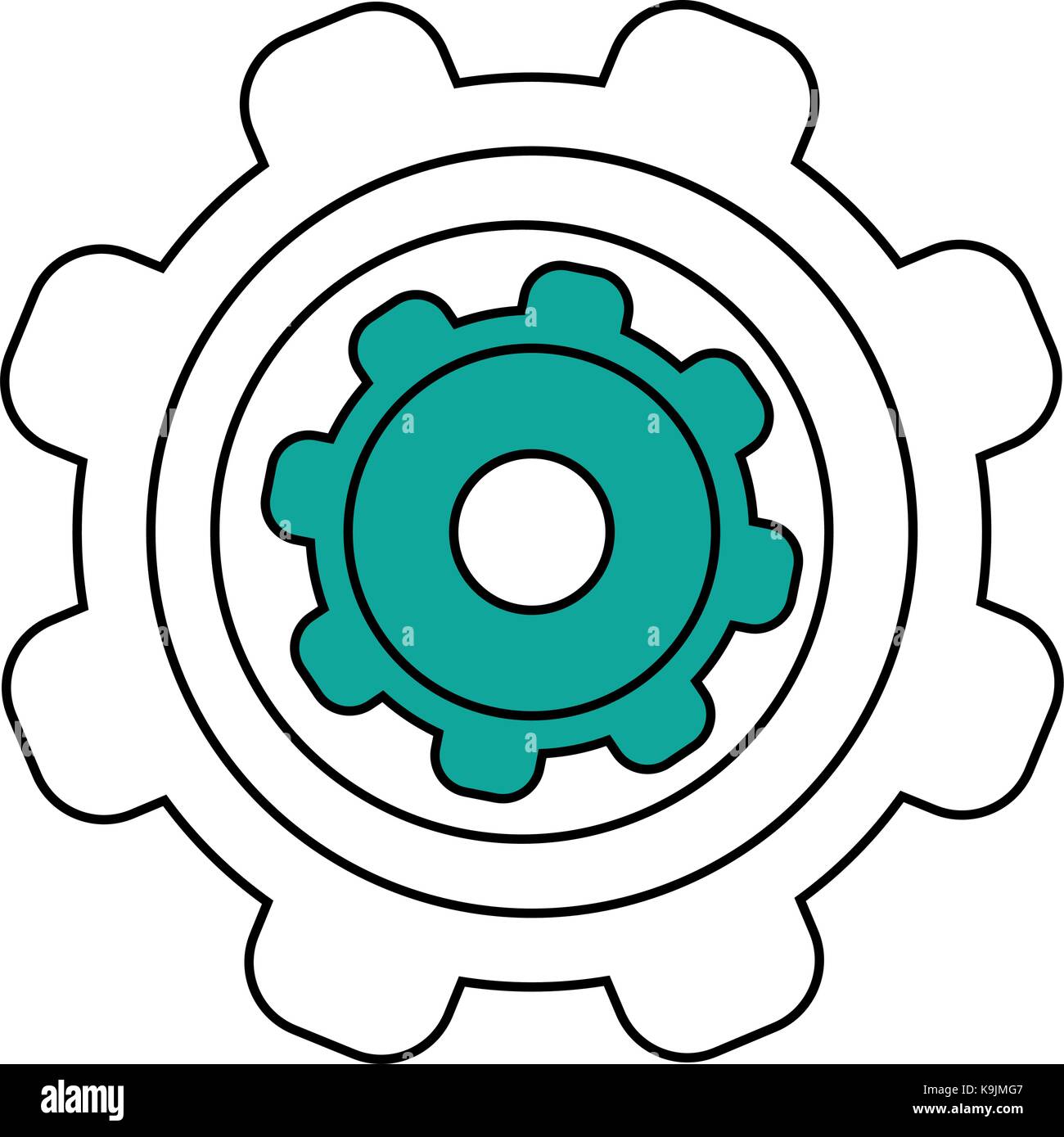 Gear machinery piece Stock Vector Image & Art - Alamy