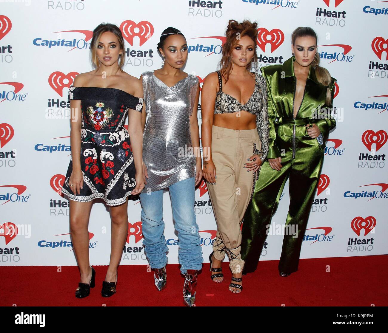 Las Vegas, NV, USA. 22nd Sep, 2017. Jade Thirlwall, Leigh-Anne Pinnock, Jesy Nelson, and Perrie Edwards of Little Mix on stage for iHeartRadio Music Festival and Daytime Village - FRI, T-Mobile Arena, Las Vegas, NV September 22, 2017. Credit: JA/Everett Collection/Alamy Live News Stock Photo