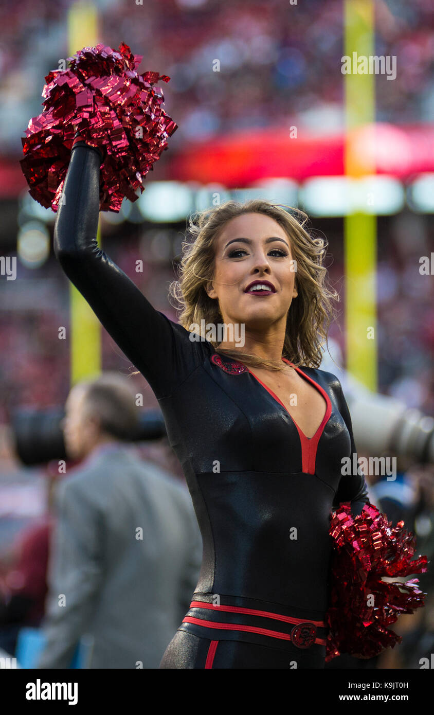 Santa Clara USAA CA. 21st Sep, 2017. 49ers cheerleaders during the NFL Football game between Los Angeles Rams and the San Francisco 49ers 41-39 lost at Levi Stadium San Francisco Calif. Thurman James/CSM/Alamy Live News Stock Photo