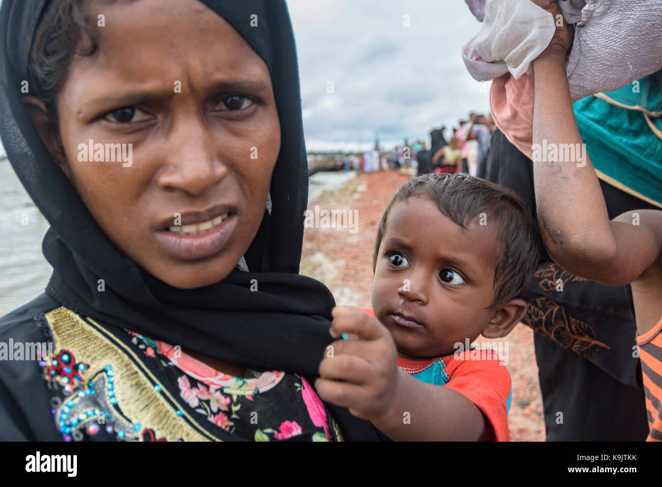Rohingya refugees in Bangladesh Stock Photo