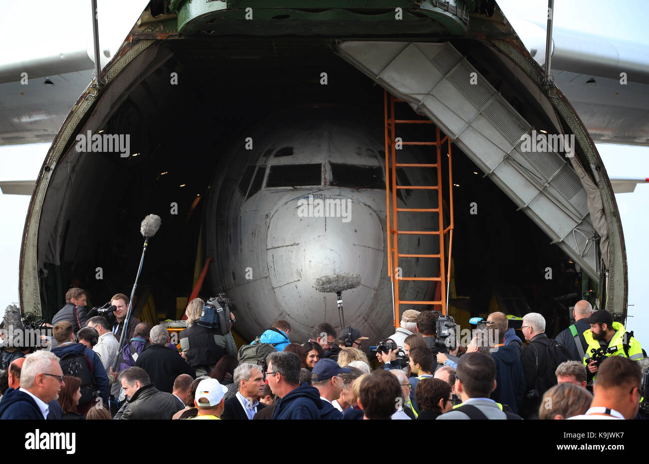 Friedrichshafen, Germany. 23rd Sep, 2017. The fuselage of the former ...