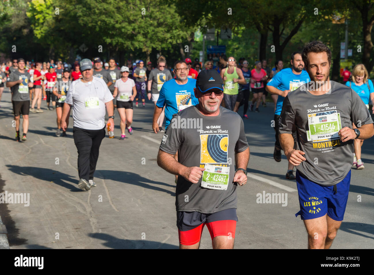 Montreal, Canada. 23rd Sep, 2017. 5km runners during Montreal Oasis Rock 'n' Roll 5km race Credit: Marc Bruxelle/Alamy Live News Stock Photo