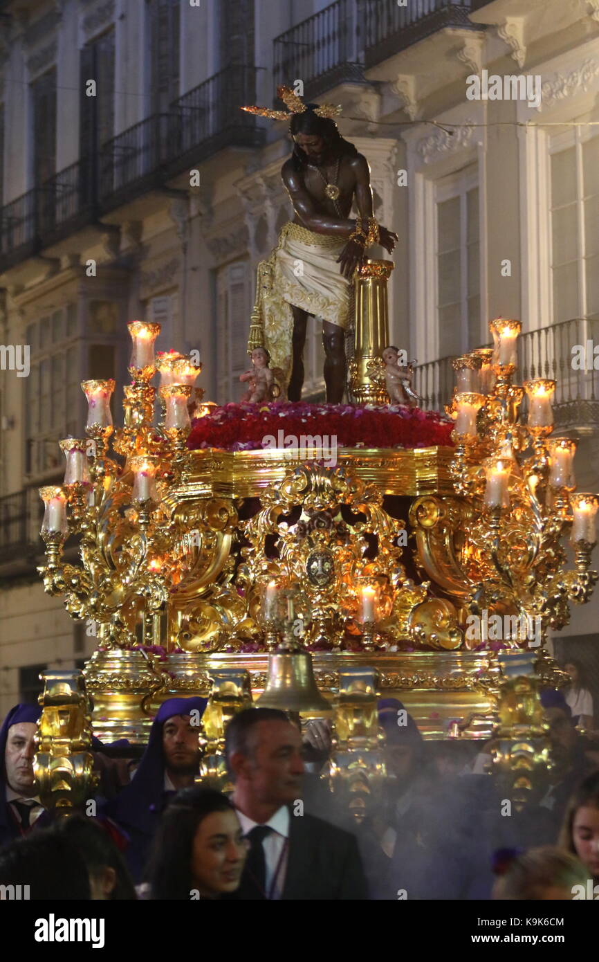 September 23, 2017 - The Christ of the Gypsies cross the streets of the ...