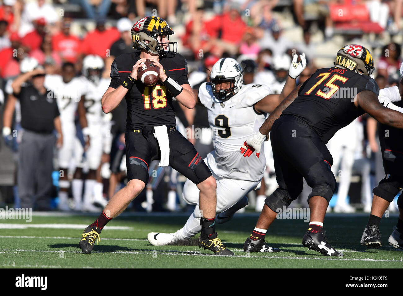 College Park, Maryland, USA. 23rd Sep, 2017. Maryland Terrapins ...