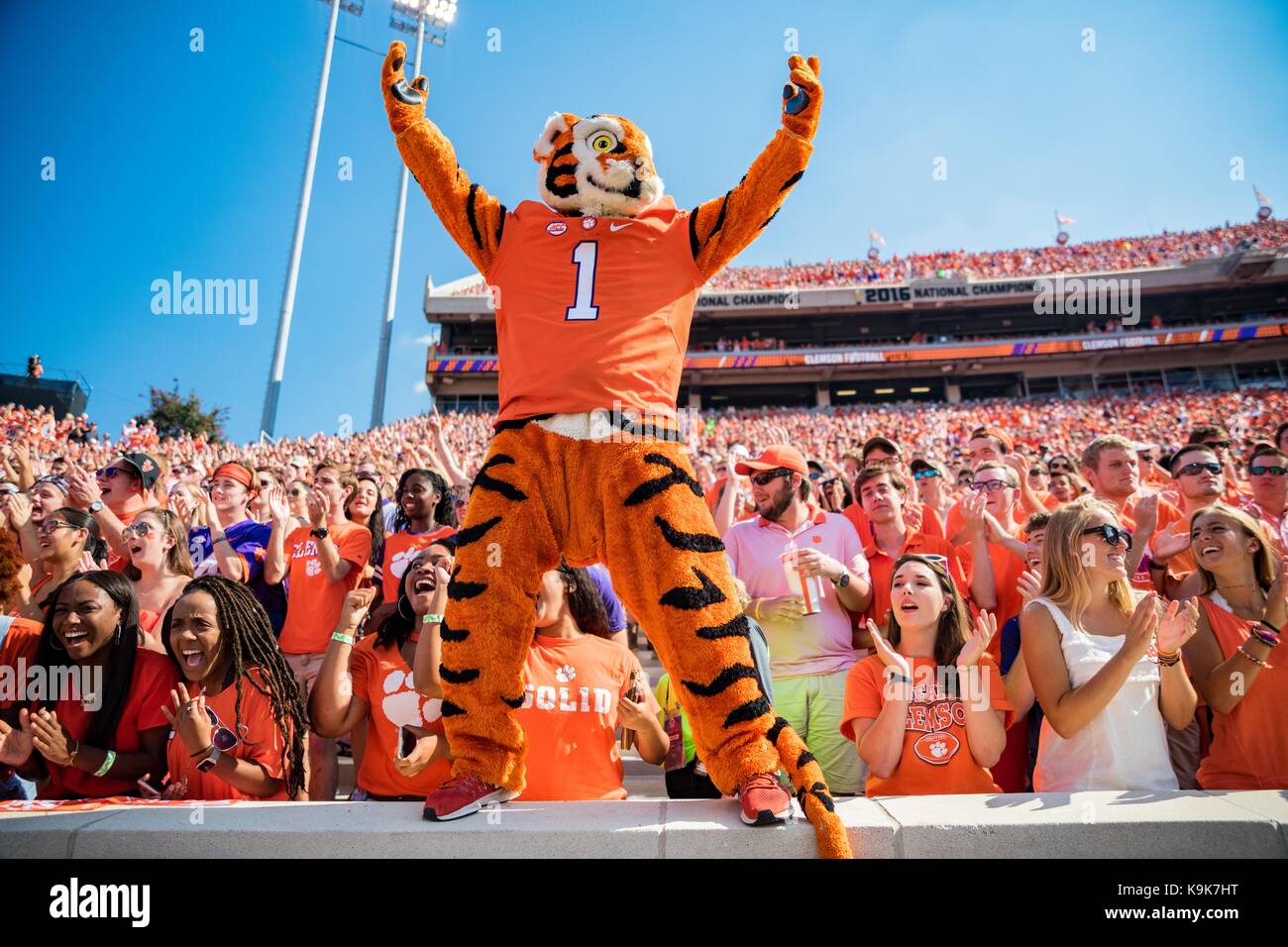 The Clemson Tiger Mascot During The Ncaa College Football