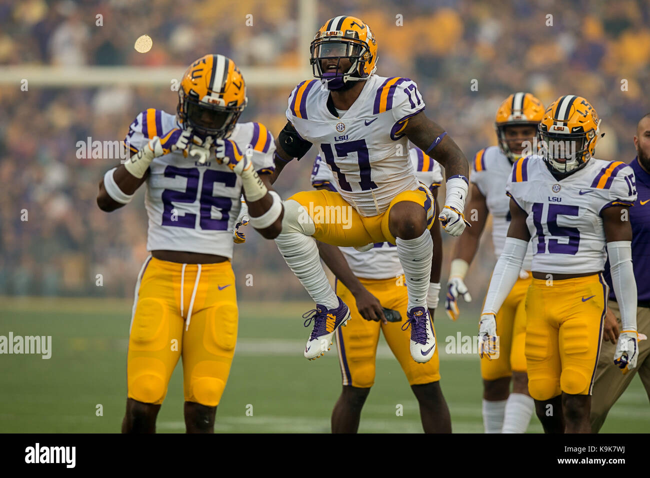 Baton Rouge, LA, USA. 23rd Sep, 2017. LSU Tigers cornerback Xavier