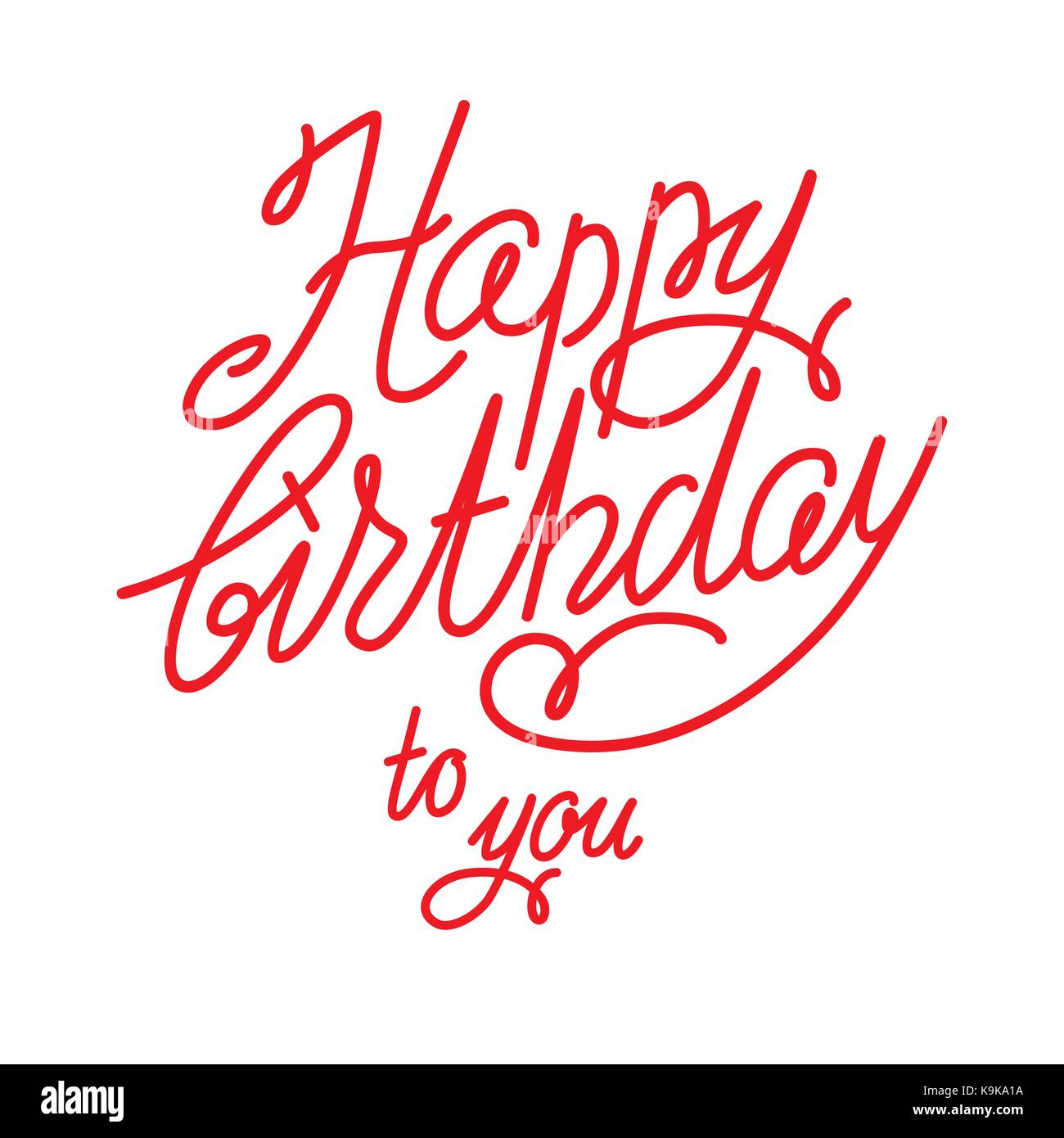 Happy birthday lettering card Stock Vector Image & Art - Alamy