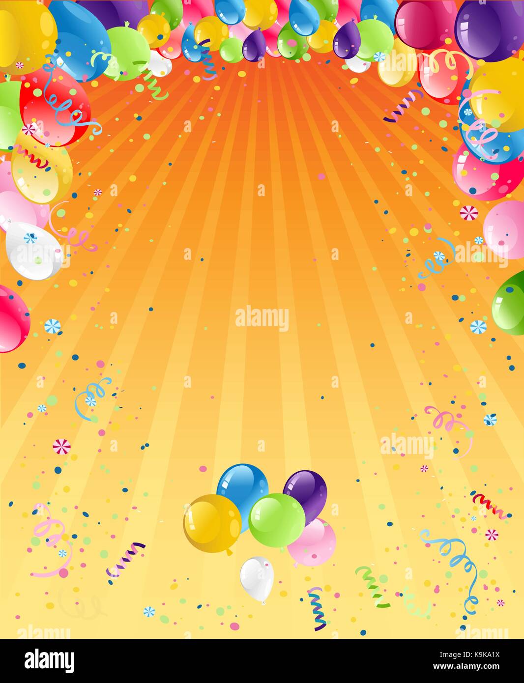 Orange birthday background Stock Vector Image & Art - Alamy
