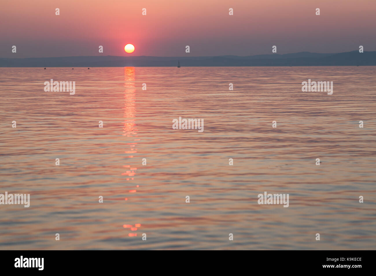 Beautiful sunset over the sea Stock Photo - Alamy