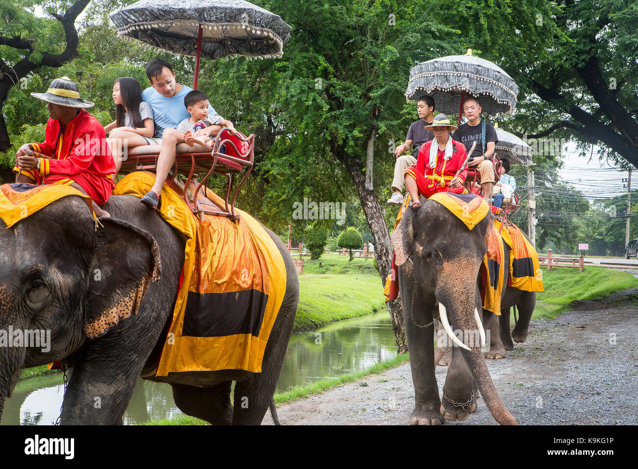 Elephant Ride, Historical park, Ayuthaya, Thailand Stock Photo Alamy