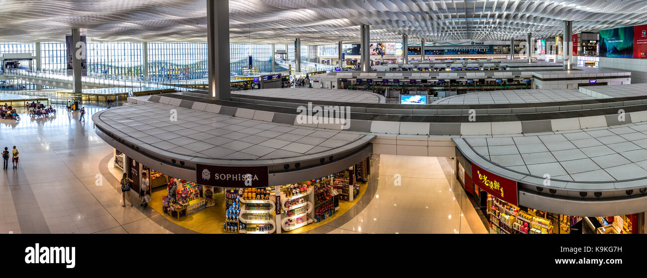 Lantau, Hong Kong  - September 10, 2017 :  Interior of Hong Kong International Airport Terminal 2 Stock Photo