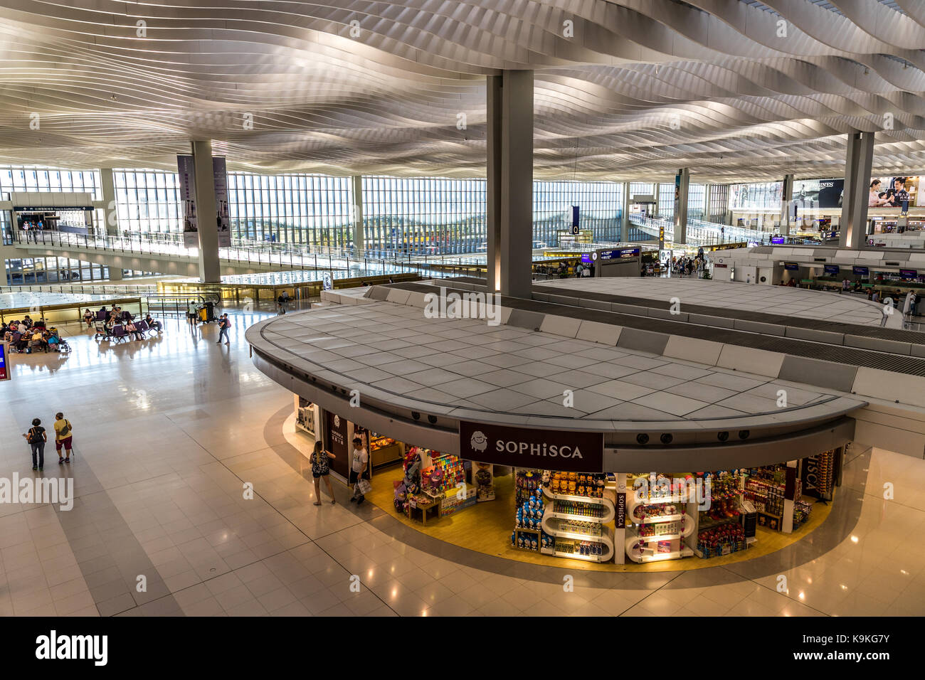 Lantau, Hong Kong  - September 10, 2017 :  Interior of Hong Kong International Airport Terminal 2 Stock Photo