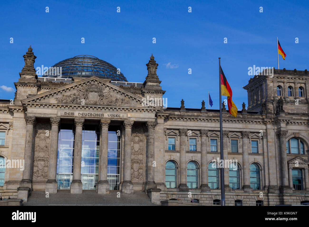 The German Bundestag, a constitutional and legislative building in Berlin, capital of Germany Stock Photo