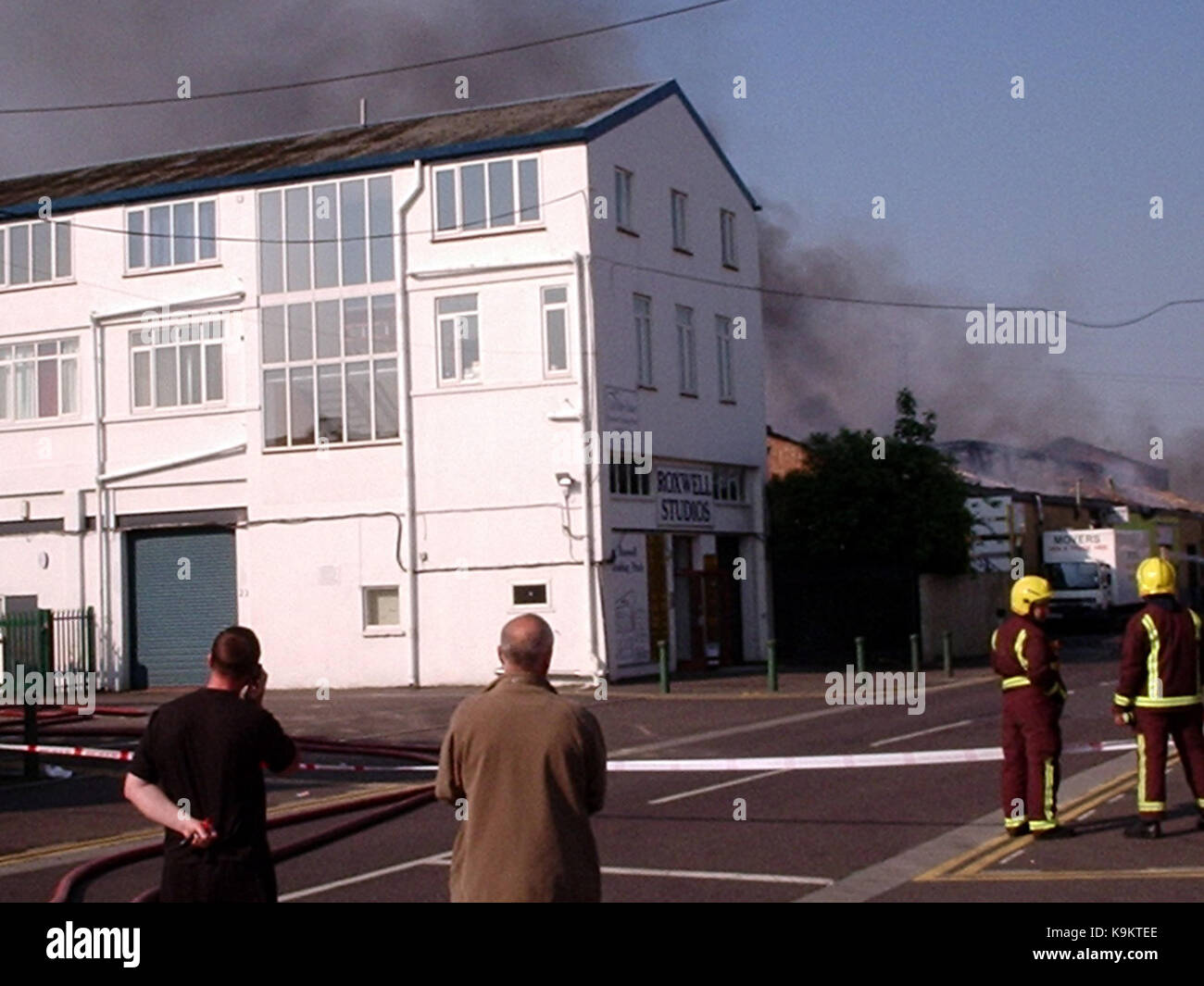 Pic shows: Momart fire of precious modern art in 2004. at warehouse in ...
