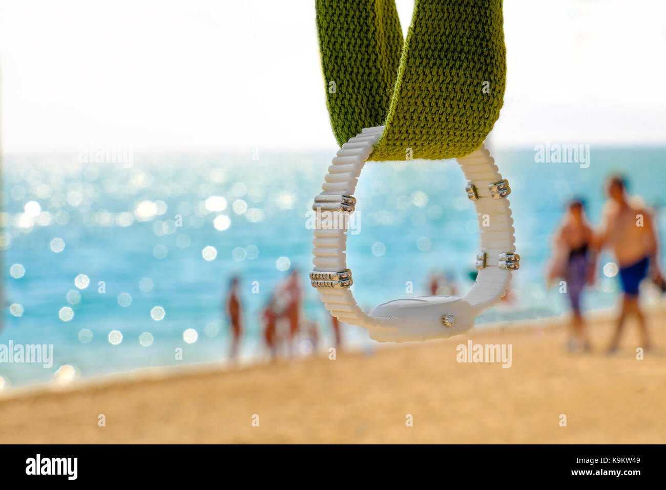 forget about time on vacation hand watch holidays Stock Photo