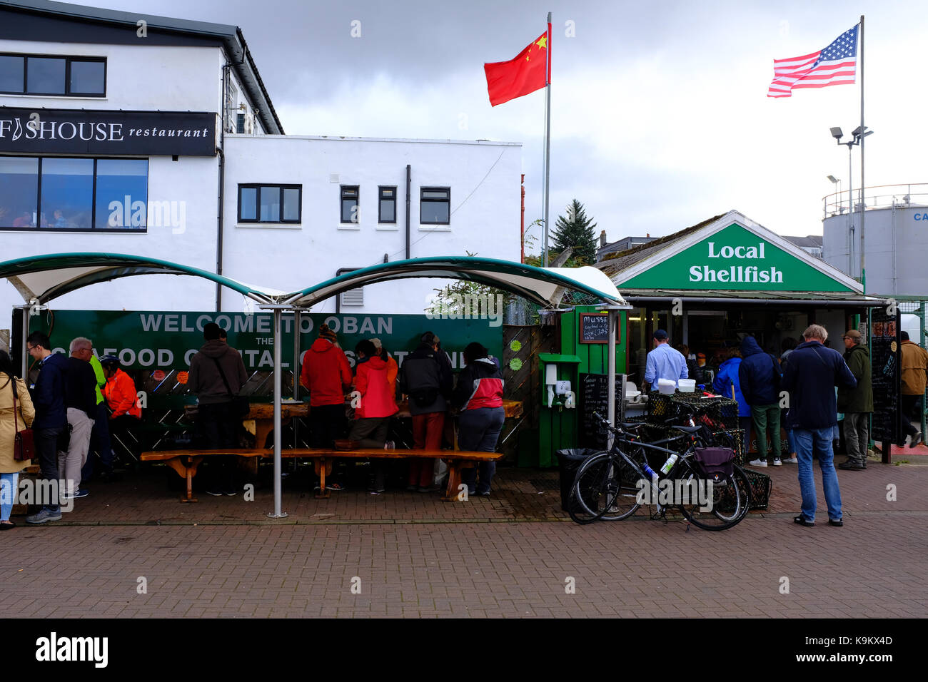 Local Shellfish bar Oban - Scotland UK Stock Photo - Alamy