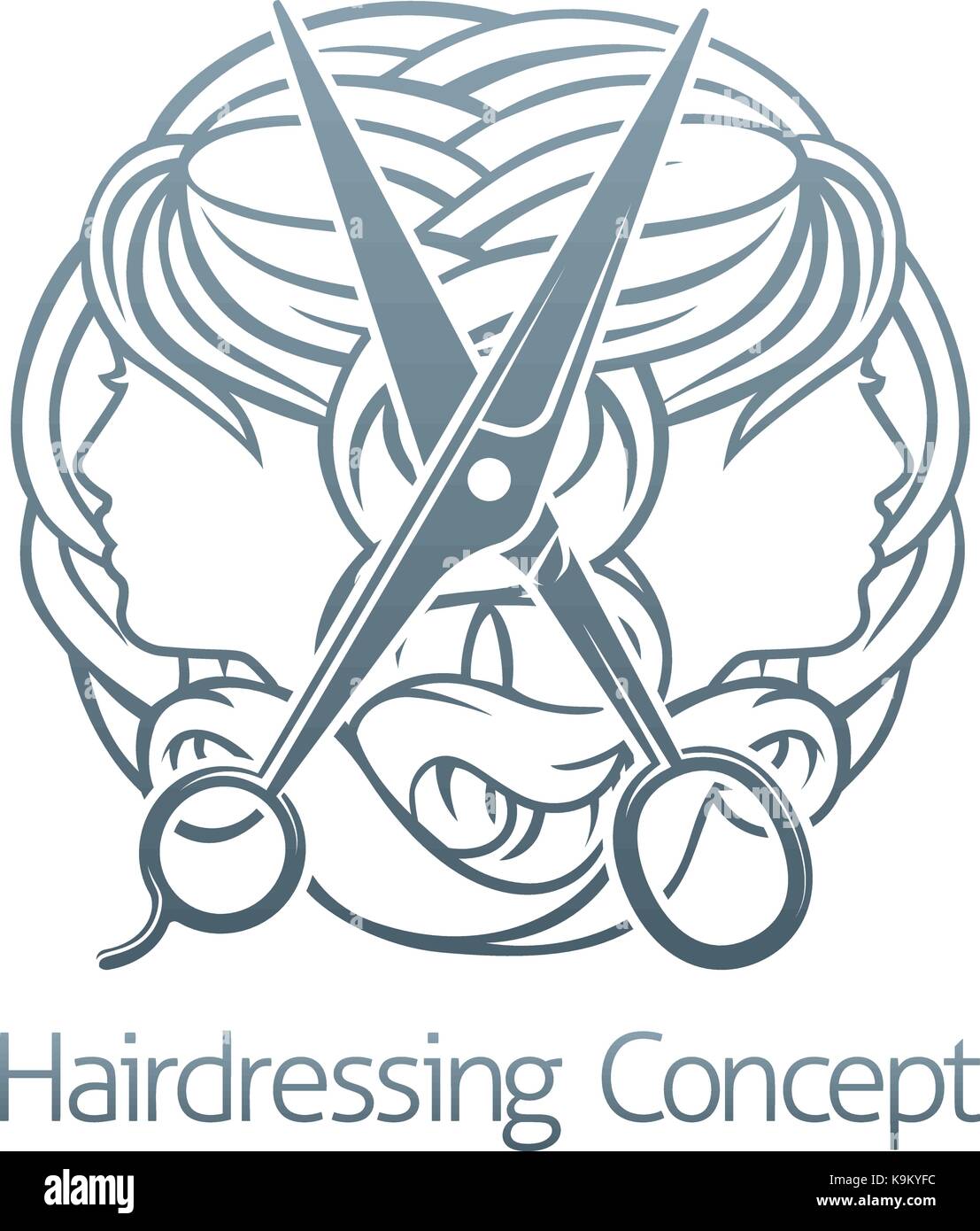 Hair Salon Stylist Hairdresser Concept Stock Vector