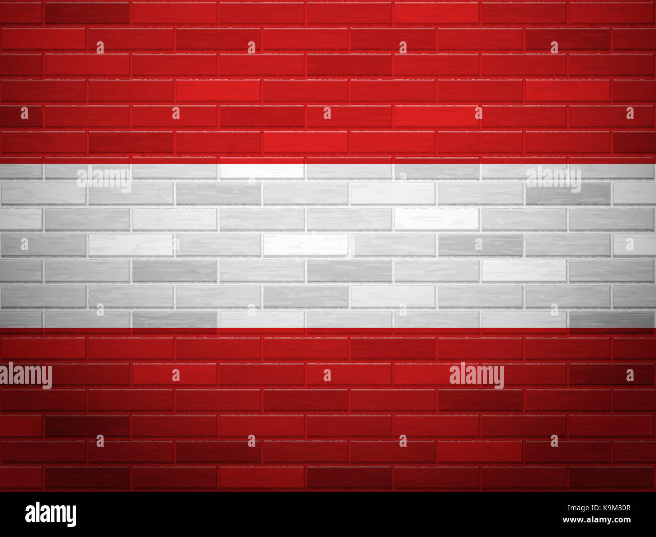 Austria flag on textured brick wall Stock Photo - Alamy
