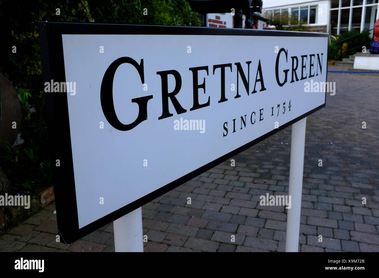 Gretna Green sign post - Scotland Stock Photo - Alamy