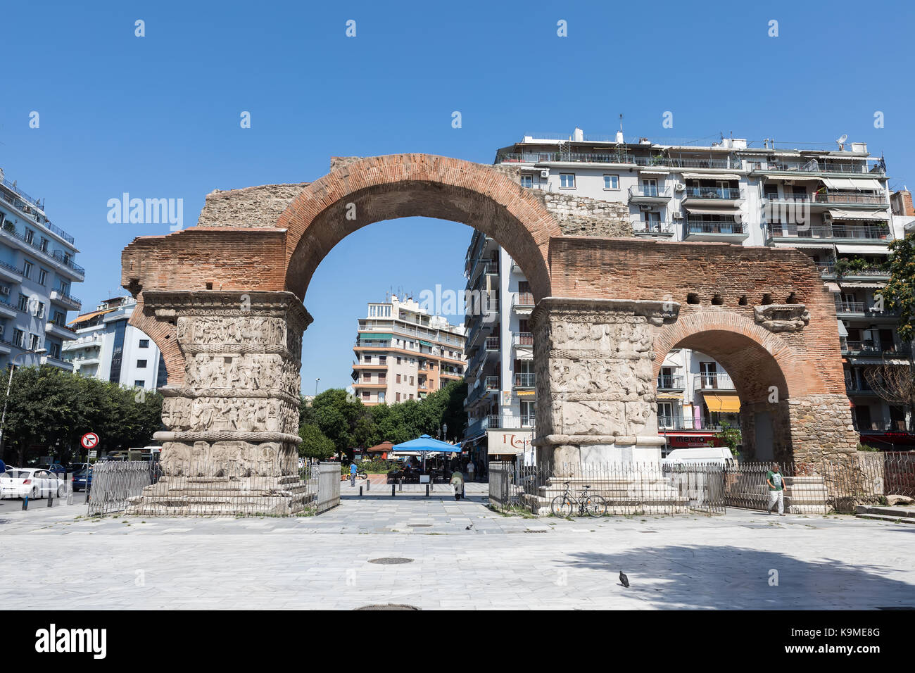 Thessaloniki, Greece - July 20, 2017: The Arch of Galerius (or Kamara) is a 3rd century monument in the city of Thessaloniki, in the region of Central Stock Photo