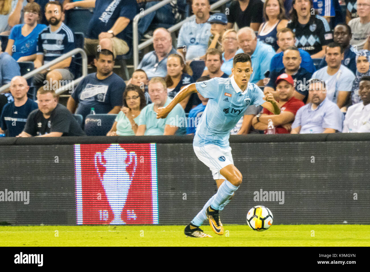 Daniel Salloi Sporting Kanas City is at Children's Mercy Park for a Lamar Hunt U.S. Open Cup final match with New York Red Bulls Stock Photo