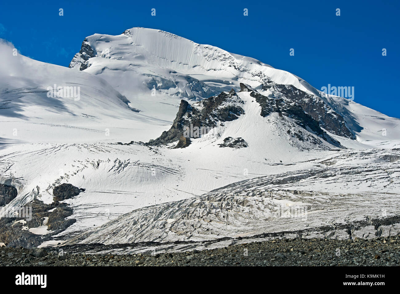 Strahlhorn summit, Saas-Fee, Valais, Switzerland Stock Photo