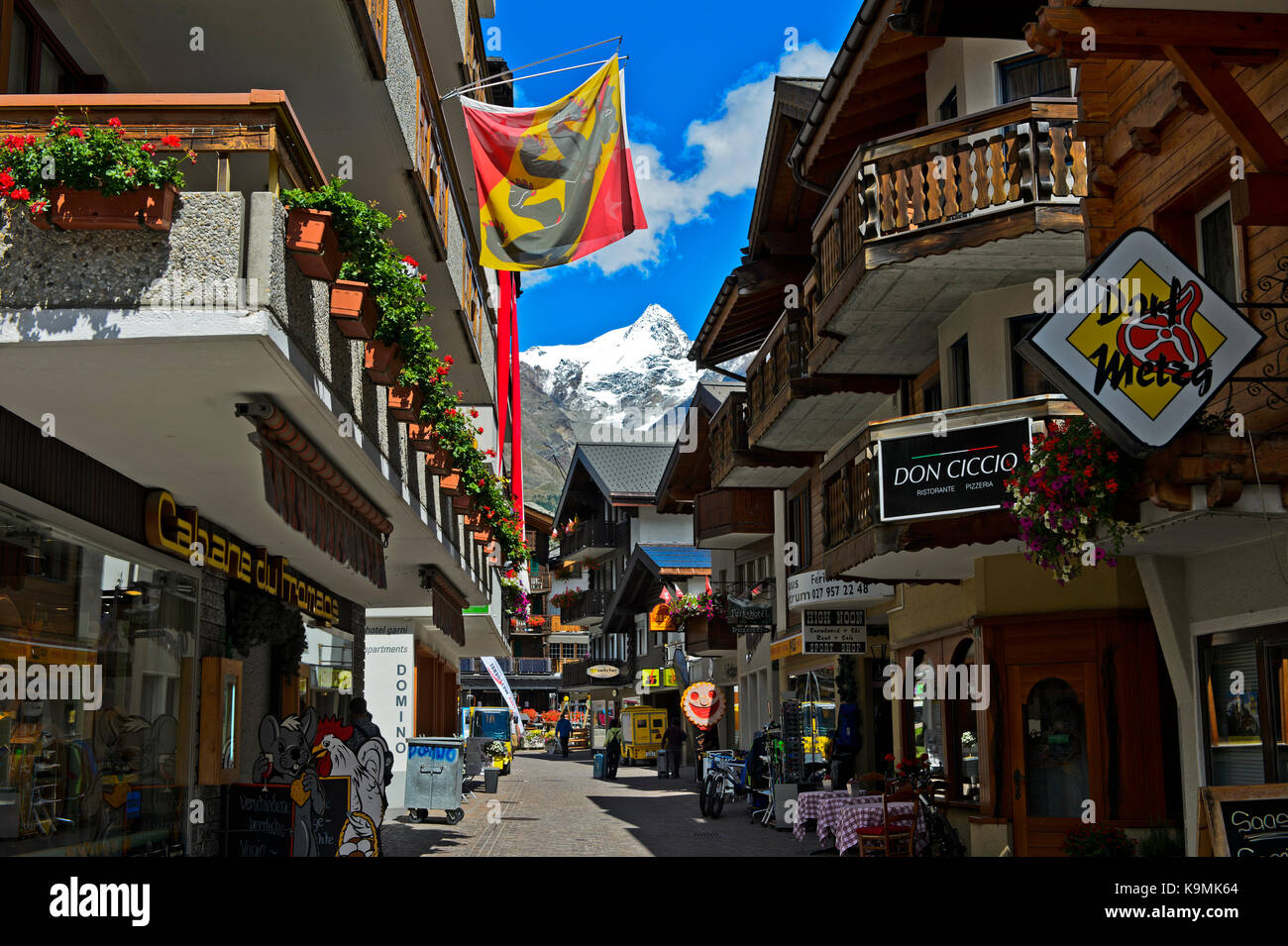 Saas-Fee in summer, Saas-Fee, Valais, Switzerland Stock Photo - Alamy
