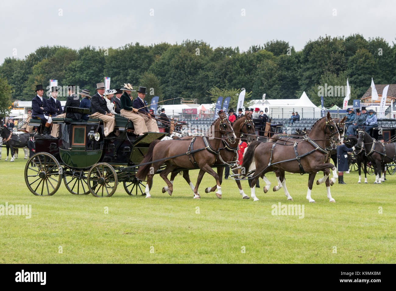Horse drawn carriage at The Royal County of Berkshire show, Newbury. UK Stock Photo